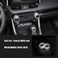 For Toyota RAV4 WILDLANDER 2020-2025 2pcs Aluminum Air Conditioner Climate Control Knob Cover Radio Volume Button Ring Cover.