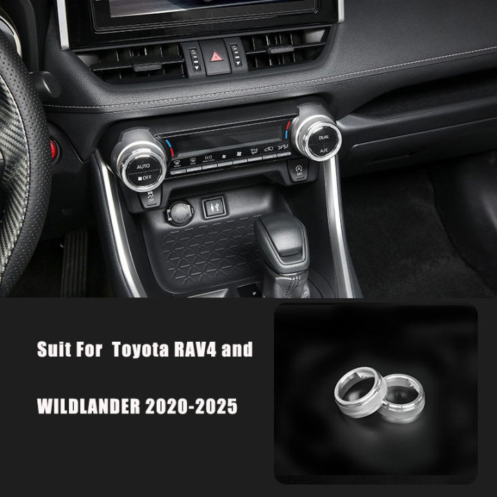 For%20Toyota%20RAV4%20WILDLANDER%202020-2025%202pcs%20Aluminum%20Air%20Conditioner%20Climate%20Control%20Knob%20Cover%20Radio%20Volume%20Button%20Ring%20Cover%20-%20Image%204