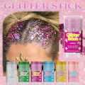 Sparkling Sequins Glitter Gel Stick Mermaid Sequin Body Glitter Gel Cosmetic Hair Glitter Festival Makeup for Christmas Party. 