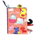 Baby Early Learning Toys Tail Cloth Book Parent-child Interactive Sound Paper Puzzle Cloth Book Rattle Black Red Yellow. 