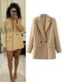 HXAO Blazer Woman Black Beige Khaki Blue Green Gray Women coat Fashion Office Wear Women's Blazers Jacket Outerwears 2024. 