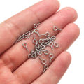 100pcs Stainless Steel Tiny Mini Eye Pins For Jewelry Making DIY Pendants Handmade Jewelry Findings Screw Eyes Threaded Hook.