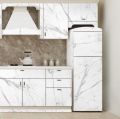 Waterproof Marble Self Adhesive Wallpaper Vinyl Film Wall Stickers Bathroom Kitchen Cupboard Room Decoration Sticky Paper Decal Home Decoration Anti-fouling Grease Kitchen. 