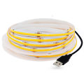 5V USB COB LED Strip Light Flexible LED Tape 320LEDs High Density Linear Light White/Warm/Natural/Red/Blue/Green/Ice/Pink/Yellow. 
