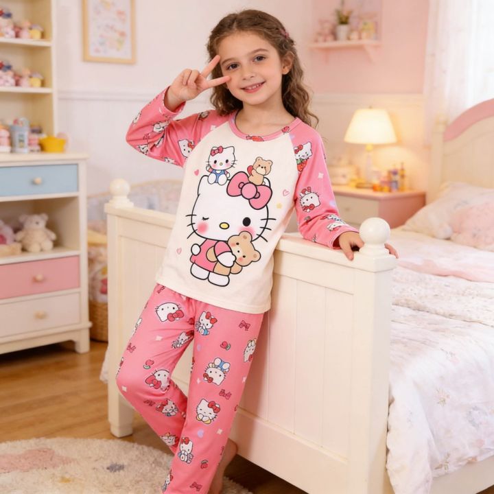 Kids%20Pajamas%20for%20Girls%20Sets%20Hello%20Kitty%20Kuromi%20Spring%20Autumn%20Long%20Sleeve%20Pijamas%20Toddler%20Girl%20Nightsuits%20Children's%20Clothing%20Set%20-%20Image%207