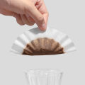 50pcs Pour Over Coffee Filter Papers 50 Sheets;  Fits B75 Coffee Dripper & 1-2 Cups Wave Dripper coffee filter papers. 