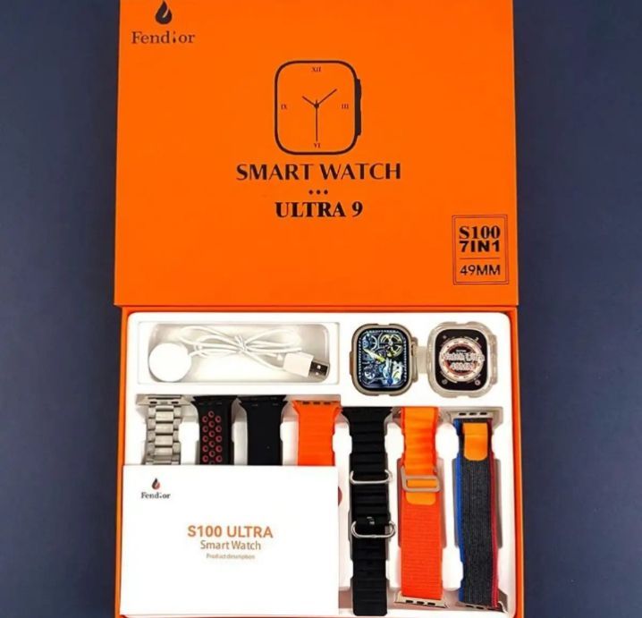 7IN1 ULTRA FENDIOR AMERICA SMART WATCH 2.09 BIG SCREEN WITH WIRELESS CHARGING_WATERPROOF
