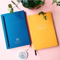 Moon or Sun Lined Journal Notebook Diary - Blue and Yellow A5 Hardcover Notebooks. 