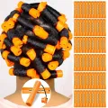10pcs Hair Cold Roller Heatless Curling Curlers Hair Heatless Curling Rods Magic Hair Curlers Without Heat Wave Curly Perm Rods. 