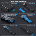 Solid-State Drive Enclosure 10Gbps M.2 NVMe SSD Enclosure Adapter Tool Free for Hard Drive Accessories. 