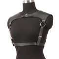 Women Fashion Belt PU Leather Body Shoulder Armor Chest HarnessSword Belt Shoulder Strap Harness Women Clothing Open Cage Bra.