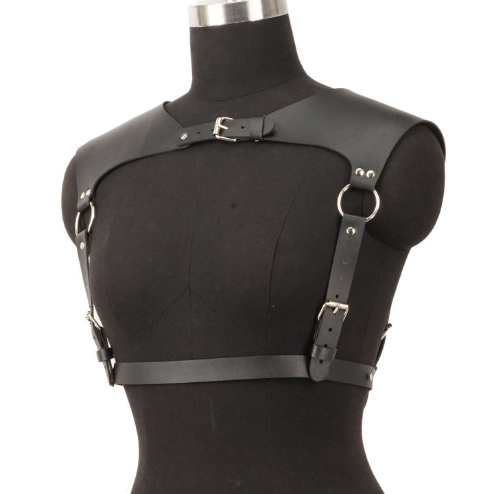 Women%20Fashion%20Belt%20PU%20Leather%20Body%20Shoulder%20Armor%20Chest%20HarnessSword%20Belt%20Shoulder%20Strap%20Harness%20Women%20Clothing%20Open%20Cage%20Bra%20-%20Image%204