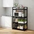 4-Tier Kitchen Storage Shelf — Heavy Duty Microwave Oven Stand | Multi-Layer Organizer Rack for Utensils, Spices & Appliances. 