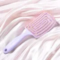 1Pcs Elastic Massage Comb Hollow Out Hair Brush Scalp Massage Combs Hair Styling Detangler Fast Blow Drying Detangling Tool. 