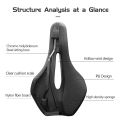 Bicycle Saddle Shockproof Hollow Breathable Cycling Seat PU Non-Slip Leather Cushion Lightweight MTB Road Bike Saddle Accessoriy. 
