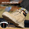 Men Steel Toe Safety Work Boots Indestructible Construction Safety Boots Puncture Proof Male Work Shoes Protective Footwear.