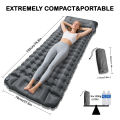 10cmThick Single Air Mattress with Pillow, Pump-Free Inflation, Ultra Comfortable&Compact Foldable Guest Bed for Home and Travel. 