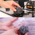 6 PCS Stainless Steel Sponges Scrubbers 3.3" Cleaning Ball Metal Scrubber For Pot Pan Dish Wash Cleaning. 