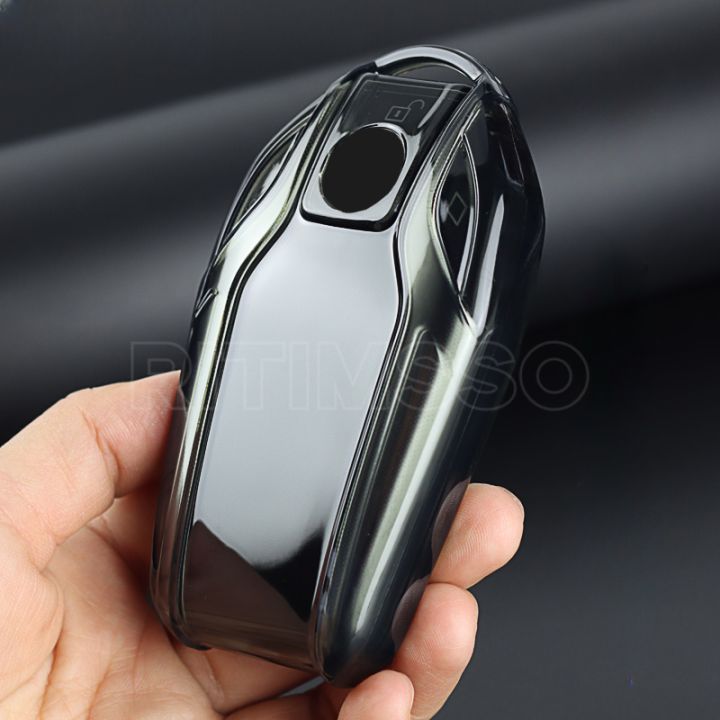 Transparent TPU Key Case For BMW G30 G12 G11 G32 G31 5 7 Series I8 I12 I15 G01 X3 X4 G02 G05 X5 G07 X7 Accessories LED Display