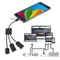 Type C USB hub expander OTG adapter for smartphone tablets 3 in 1 4 in 1. 