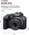 Canon EOS R10 RF-S18-45mm F4.5-6.3 is STM Lens Kit, Mirrorless Vlogging Camera, 24.2 MP, 4K Video, DIGIC X Image Processor, High-Speed Shooting, Subject Tracking, Compact, for Content Creators Black. 