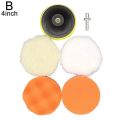 Car Polishing Pad Soft Wool Pad Waxing and Polishing Locomotive Body Polishing Disc Cleaning Scratch Removal Tool 3/4/5 Inch. 