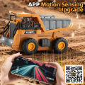 JCMO 1:64 Scale Remote Control Mini Excavator Dump Truck Full-Scale Model Engineering Vehicle Toy For Kids And Collectors New.