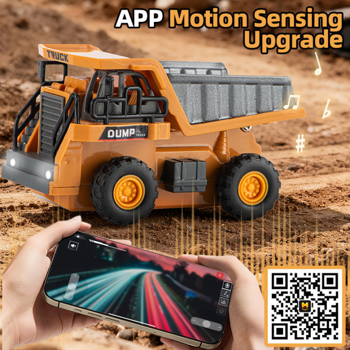 JCMO%201:64%20Scale%20Remote%20Control%20Mini%20Excavator%20Dump%20Truck%20%20Full-Scale%20Model%20Engineering%20Vehicle%20Toy%20For%20Kids%20And%20Collectors%20New%20-%20Image%202