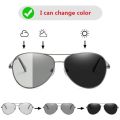 Luxury Photochromic Pilot Polarized Sunglasses Men Women Driving Chameleon Sun Glasses Change Color Day And Night Eyewear.
