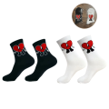 Street Bad Bunny Adult Knitting Socks Anime Cosplay Red Heart Cotton Cartoon Personality Socks Trend Stockings Gift.