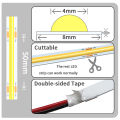 COB LED Strip Lights 12V 24V 10M 5M 3M 2M 1M 320LEDs/M High Density Flexible LED Tape 3000K 4500K 6500K Kitchen Room Decor 8mm. 
