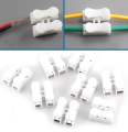 Quick Terminal, Quick Splice Wire Terminals T-Tap Self-Stripping 10A 220V 2 Pin Push Quick Wire Cable Connector White Wiring Terminal Male Spade Disconnect Kit. 