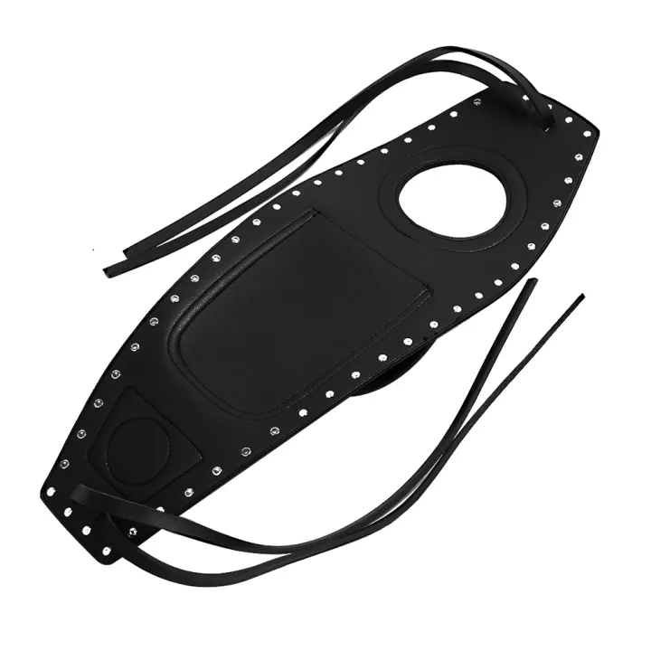 Motorcycle%20Black%20Front%20Leather%20Oil%20Fuel%20Tank%20Cover%20Storage%20Bag%20For%20Harley%20Sportster%20Iron%20XL%20883%201200%20Forty%20Eight%20Seventy%20Two%20-%20Image%203