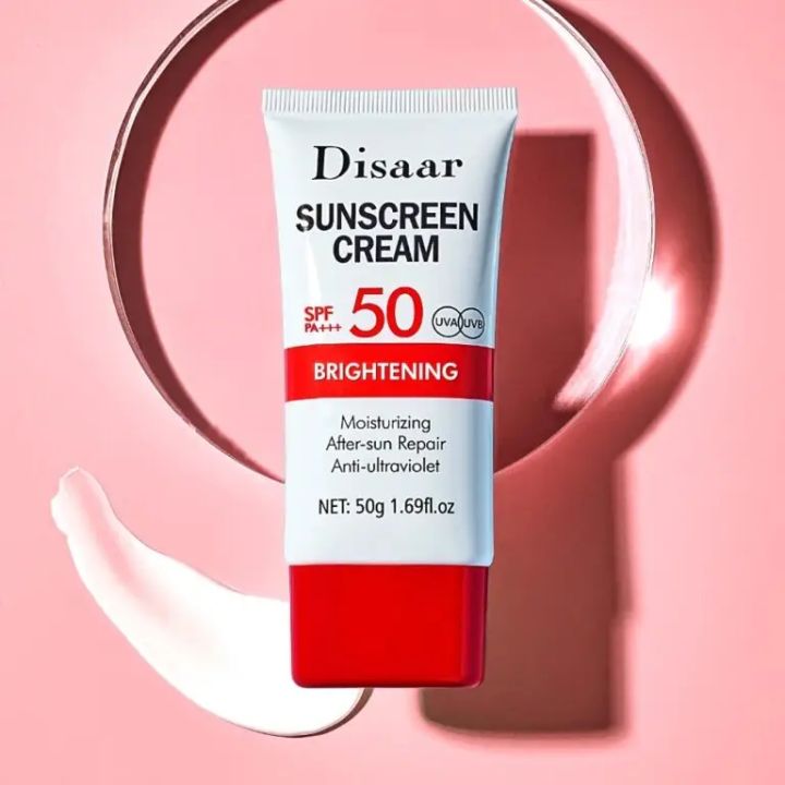 DISAAR%2050+%20MOISTURIZING%20SUNSCREEN%0A%0AWith%20Kojic%20Acid,%20Ceramide%20&%20Vitamin%20E%20Brightening%20And%20Moisturizing%20UVA/UVB%20Sunscreen-%2050g%20-%20Image%203