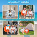 Transparent PVC Inflatable Chair, Blow Up Portable Sofa for Camping Yard Patio, Summer Furniture Outdoor Beach Room for Kids. 