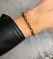 GOLD coating rope bracelet. Stainless Steel. 