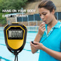 Waterproof Stopwatch Digital Handheld LCD Timer Chronograph Sports Counter with Strap for Swimming Running Football Training. 