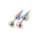 1Pair 16G 316L Stainless Steel Spike Stud Earrings, Screw Back Cartilage Tragus Conch Helix Piercing Jewelry for Women Men. 