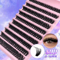 200PCS D Curl Eyelash Cluster Set with 30D40D80D and 80D Spiky Style Natural Wispy Volume Lashes. 