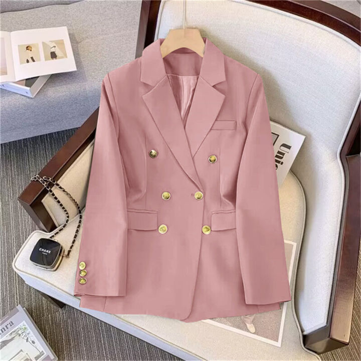 Women%20Fashion%20Temperament%20Blazer%20Long%20Sleeve%20Double%20Breasted%20Slim%20Coat%20Fall%20Spring%20New%20In%20Suit%20Jacket%20Office%20Lady%20Casual%20Outwear%20-%20Image%204