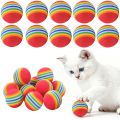 Colorful Rainbow Cat Playing Ball Toy 1 pcs.