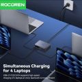 Rocoren 400W 10 in 1 Multi Ports USB Type C Fast Charger Portable Desktop Power Station Type-C Gan Charger For iPhone 16 15 Pro Max. 