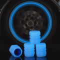 4 Pcs Tire Valve Stem Caps Car Luminous Tire Air Cap Fluorescent Safety Valve Core Cover For Car Truck Suv Motorcycles Bike. 