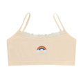 3PCS Teenage Girls Small Training Bras Cute Kids Rainbow Printed Sports Vest Bra Students Children Brassiere Underwear Tube Tops. 
