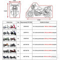 Waterproof All Season Motorcycle Cover Dustproof UV Protective Motorbike Rain Cover Wear-resistant Fabric Outdoor Moto Cover.