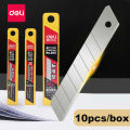 Deli 30/50/100pcs Knife Blade 9mm 18mm SK5 Metal Blades for Home School Supplies Art Craft Paper Box Cutting Utility Knife Tool. 