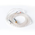 KBEAR 8 Core Upgraded Silver Wired Earphone Cable 2PIN/MMCX/QDC Gaming Headphones Earbuds Headset For KZ KS1 KS2 TRI Meteor IEMs. 