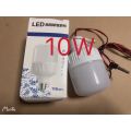 12V LED bulb + tweezer wire (white light). 