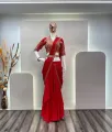 saree model frock. 