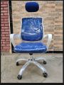 (FP-M-27-)Executive Office Chair White Body  [V-MESH] with Headrest good quality. 